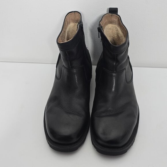 Florsheim Trektion Boots Mens 12 Waterproof Ankle Black Leather Faux Fur Lining main image 6